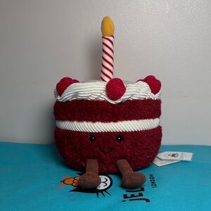Jellycat Amuseable Cheri Cake -NWT- US Seller- Authentic W./Dust Bag